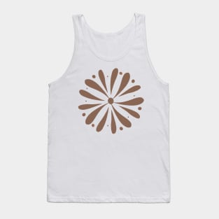 Minimalist Abstract Boho  Flower Circle  Cute Minimal  design Tank Top